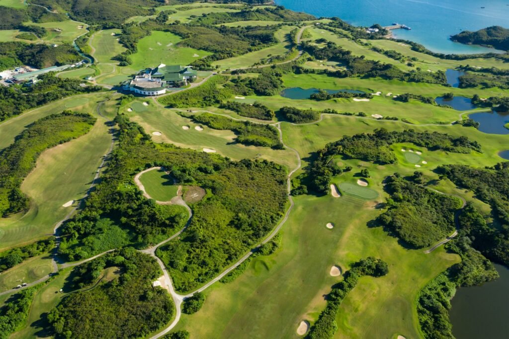 Top view of the golf court